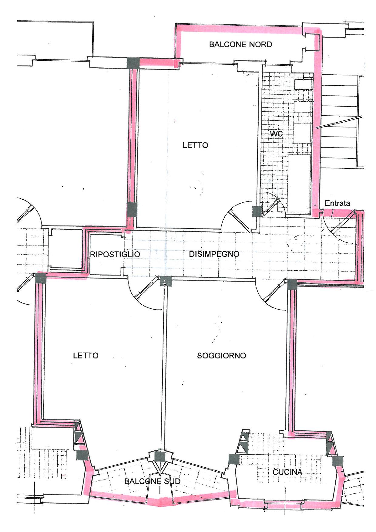 Trilocale in centro